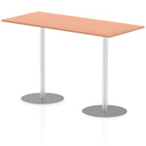 Dynamic Italia 1800 x 800mm Poseur Rectangular Table Beech Top 1145mm High Leg ITL0310 DD